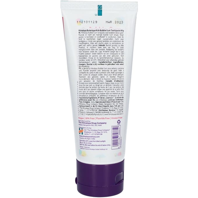 Himalaya Botanique Kids Toothpaste Bubble Gum 80 Tandpasta