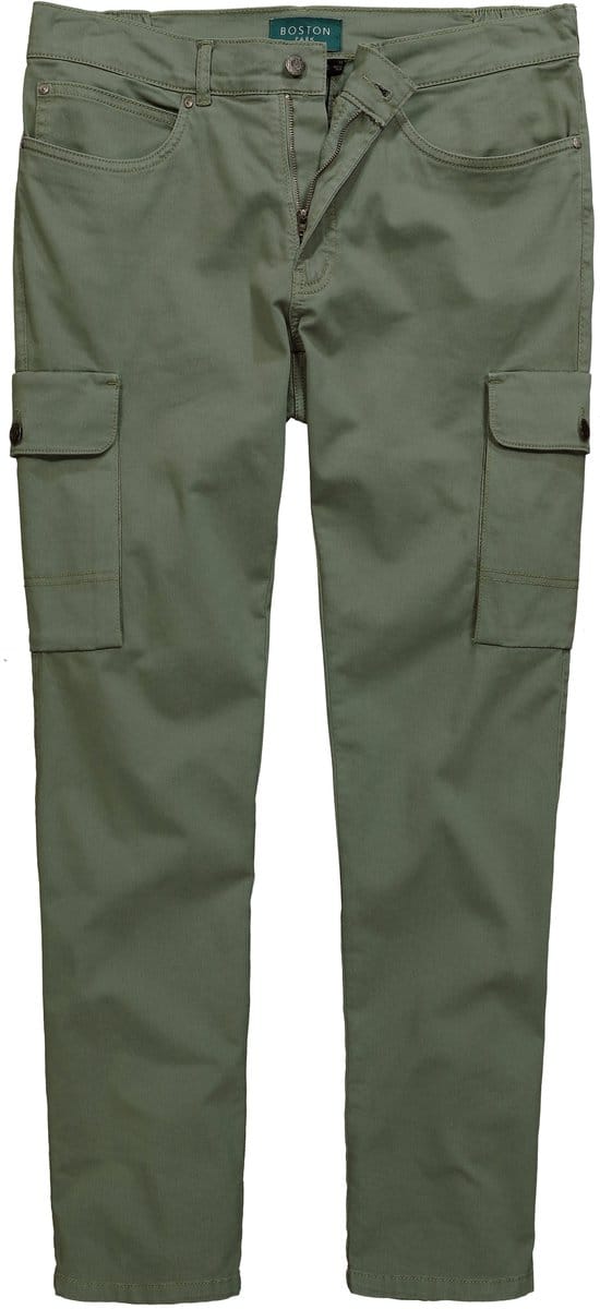 Boston Park - Heren - Cargobroek keperstof Straight Fit - Bamboe - Maat 60