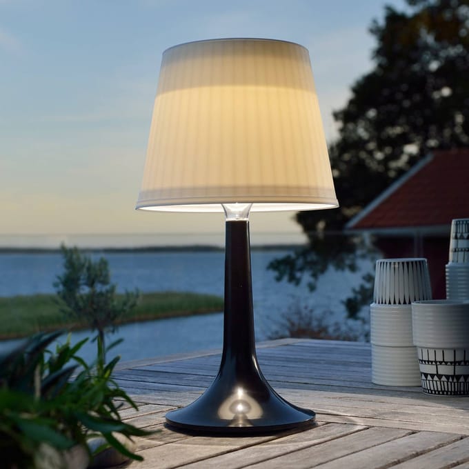 Konstsmide 7109 - Tafellamp - Assisi LED tafellamp solar 36cm 4500K - zwart