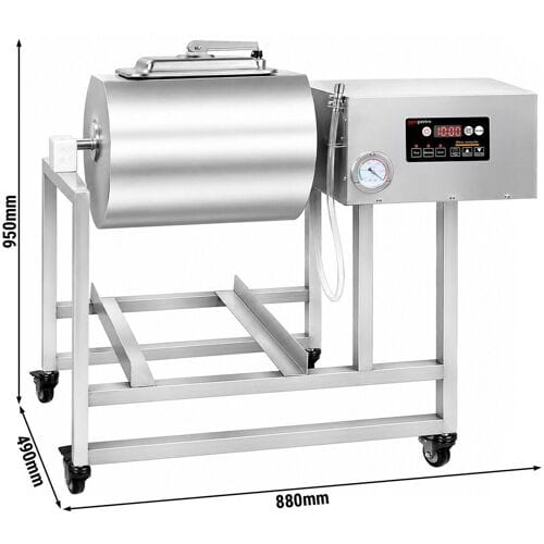 GGM Gastro Vakuum-Mariniermaschine - 60 Liter - beidseitiger Drehlauf - Digital - mit Timerfunktion
