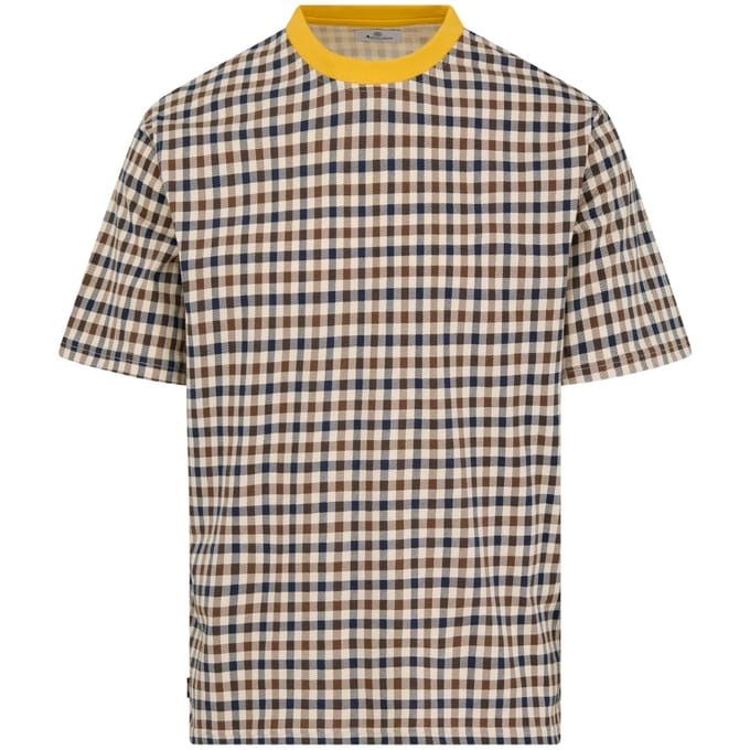Aquascutum Active Iconic Check Beige T-shirt