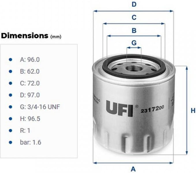 ufi filters oliefilter voor nieuwe auto's