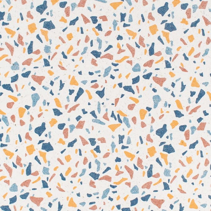 Inpakpapier - 30 cm x 100 m - wit terrazzo - graspapier - 100% gerecycled