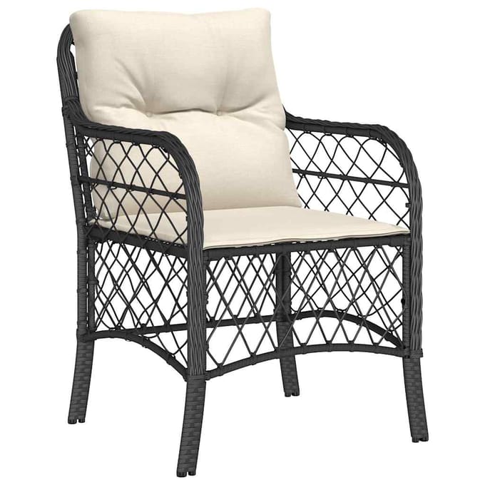 vidaXL - 9-delige - Tuinset - poly - rattan - zwart