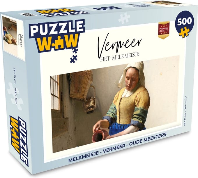 Puzzel Melkmeisje - Vermeer - Oude meesters - Legpuzzel - Puzzel 500 stukjes