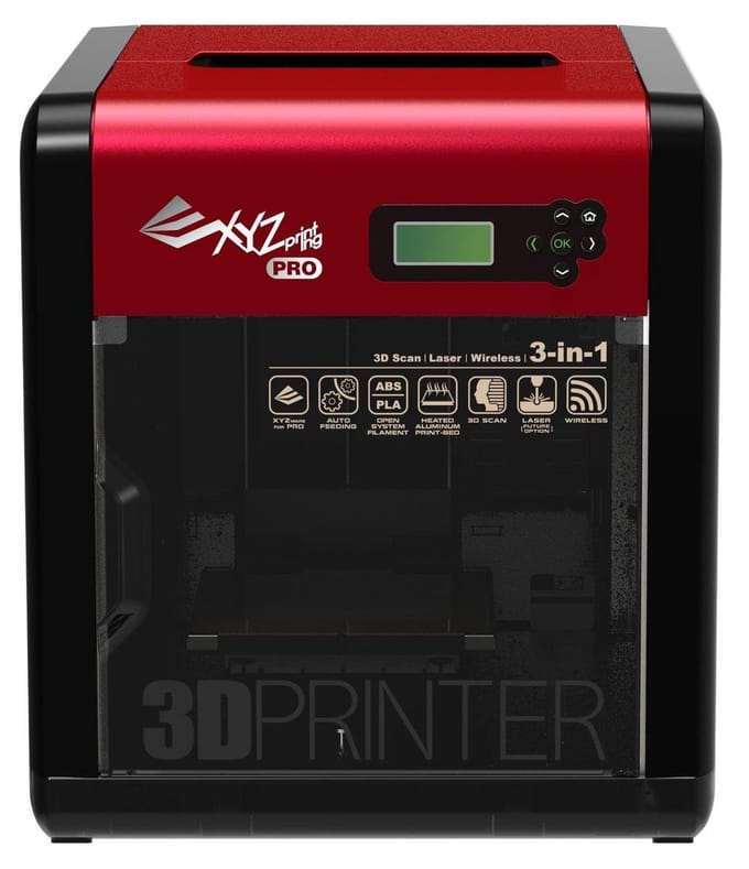 XYZ Davinci PRO, 3D Printer, Wifi, ABS/PLA Open System Filament, (Laser Option), Uitbreiding Opties,