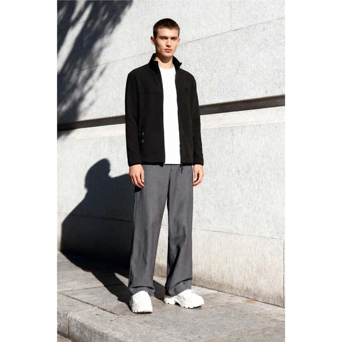 Heren Pluche Zip-up Sweatshirt