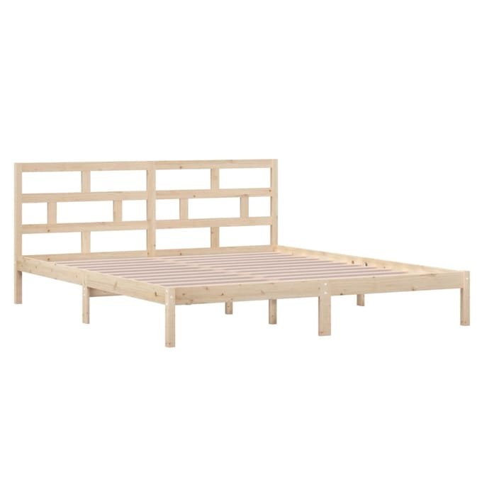 vidaXL - Bedframe - massief - hout - 135x190 - cm