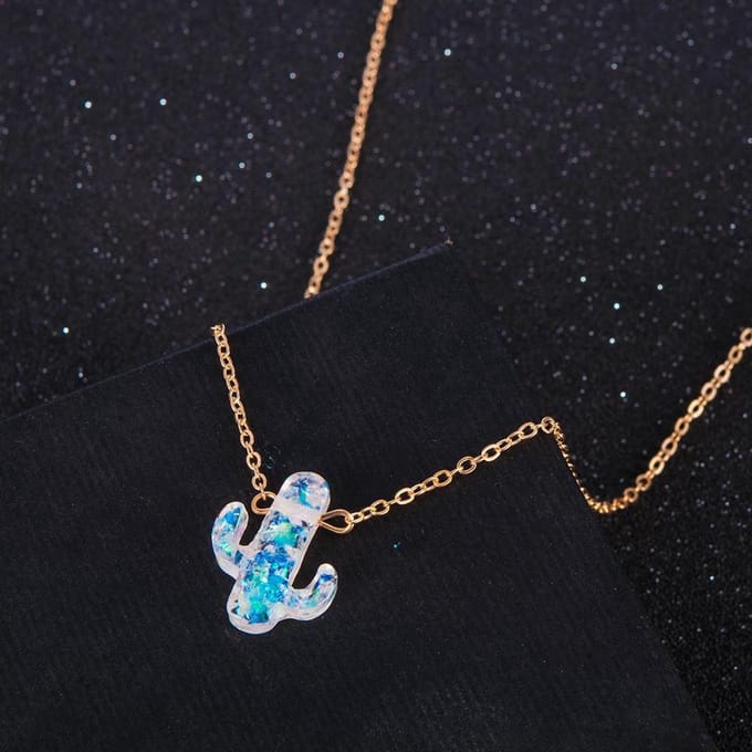 Cactus Ketting Goudkleurig