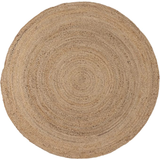 WOOOD Ross Vloerkleed - Jute - Naturel - 1x150x150