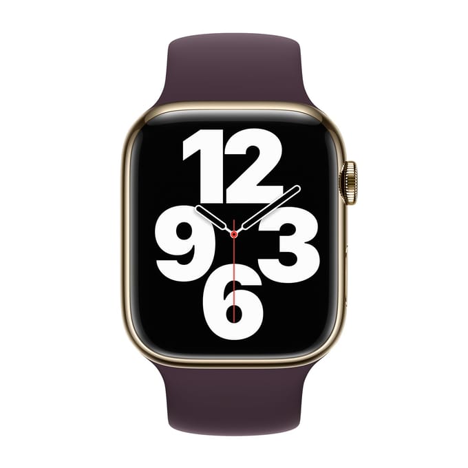 Apple Siliconen solobandje voor de Apple Watch | 38/40/41/42 mm - Maat 6 - Dark Cherry