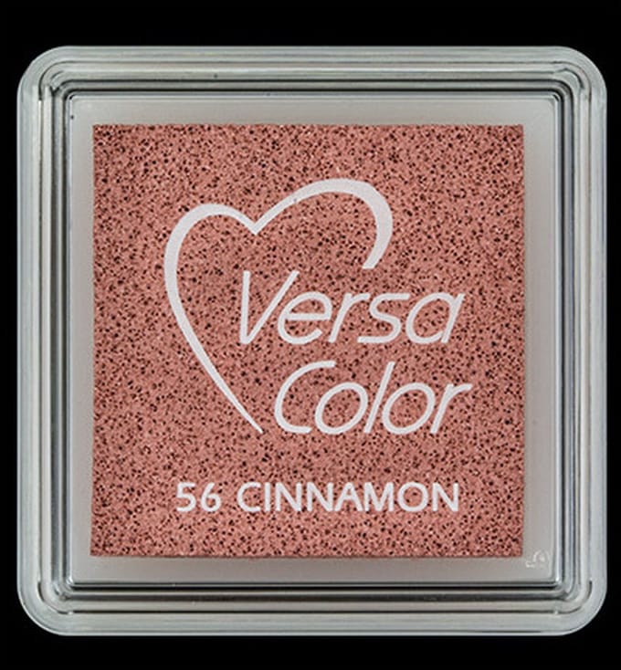 Versacolor zuurvrij inktkussen - stempelkussen 3x3 cm - cinnamon - kaneel bruin