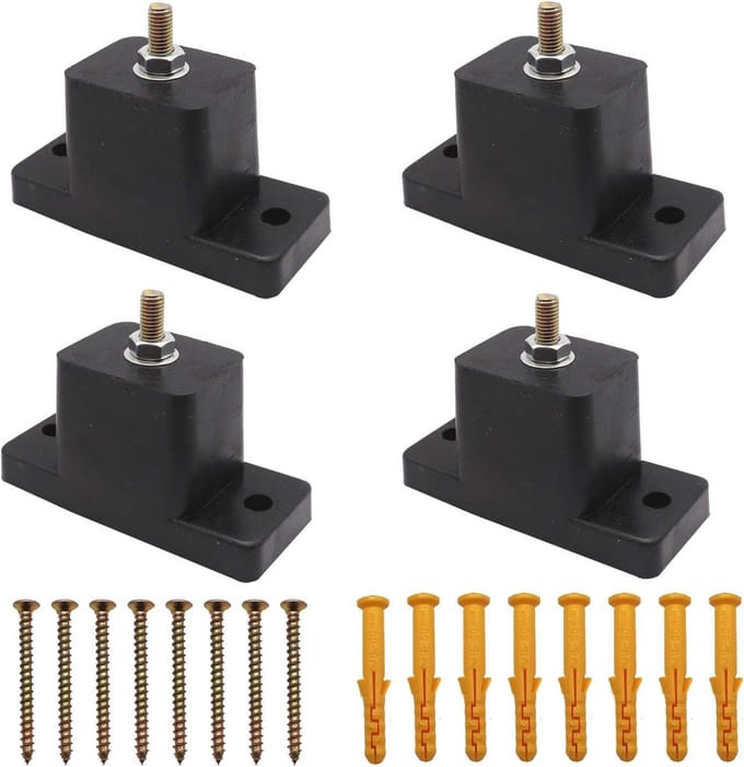 4 Pack Anti-vibratie Montagebeugel Pads voor Airconditioning - Rubber Trillingen Isolators