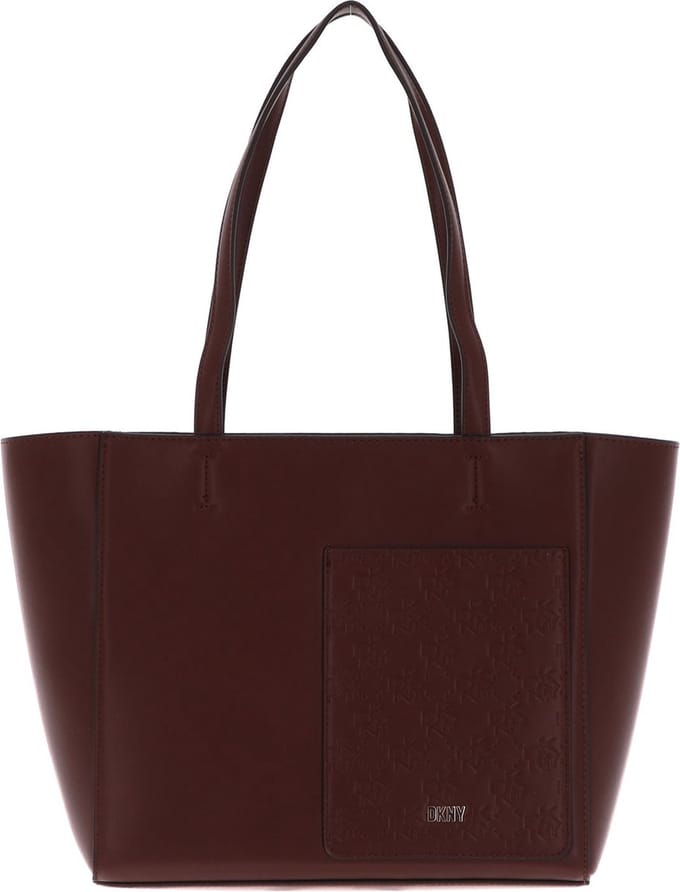 DKNY Leren Shopper Schoudertas Vida Tote Chestnut Bruine