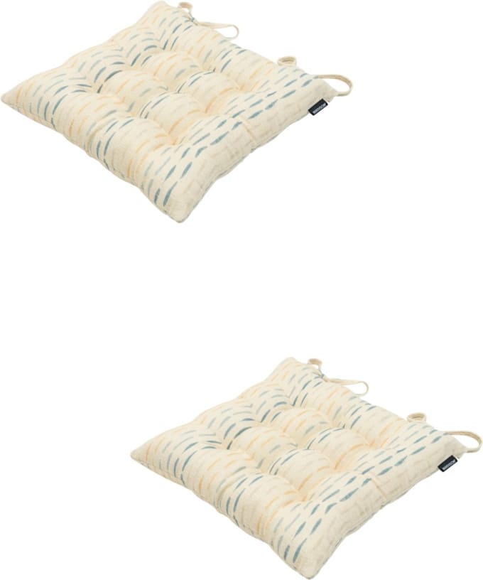 Madison - Zitkussen - Universeel - 2 stuks - 46 x 46 cm - Ann Blue - Tuin - Waterafstotend