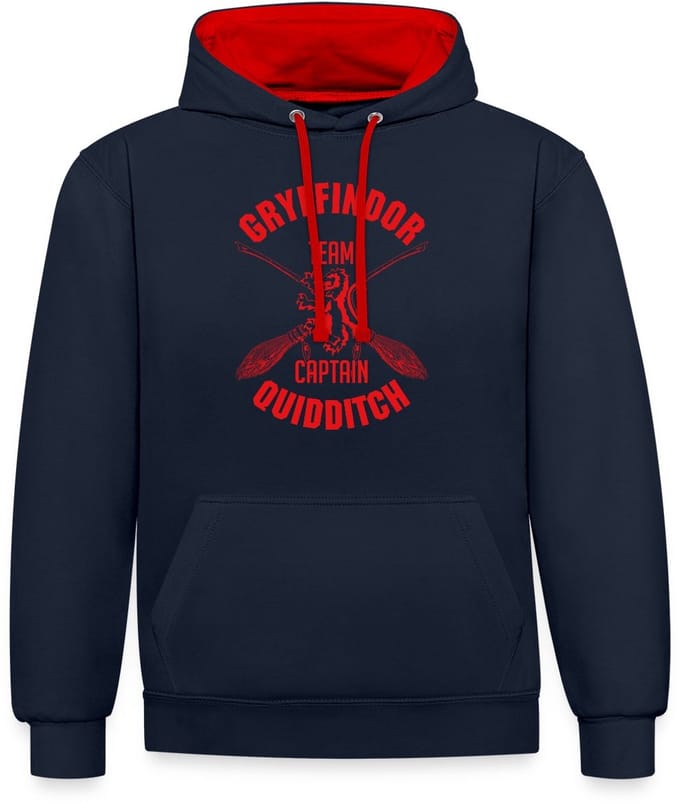 Harry Potter Gryffindor Quidditch Contrast Hoodie