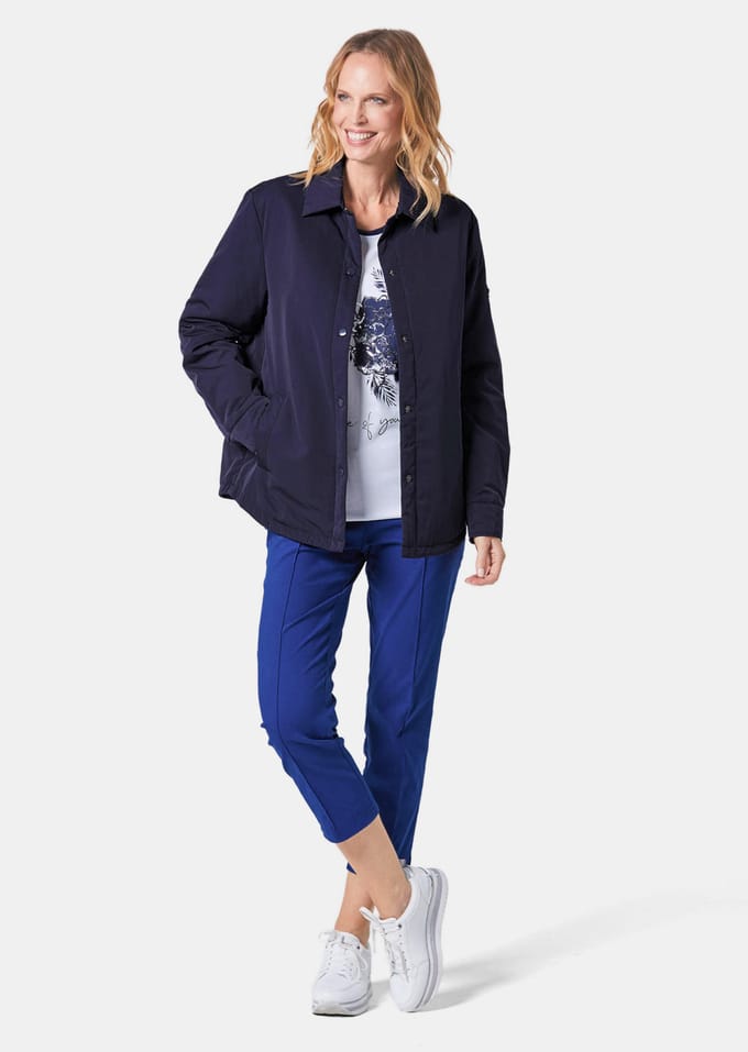 Licht gewatteerd jack - marine - Gr. 48 van Goldner Fashion