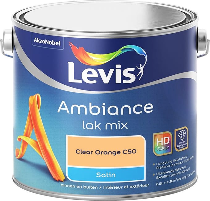 Levis - Ambiance Lak Satin Mix - Clear Orange C50 - Mengverf - 2,5 L