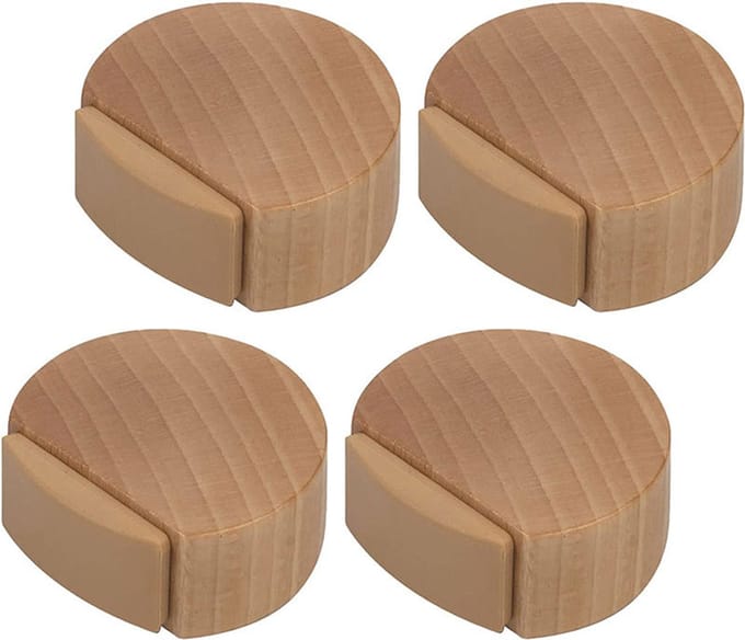 Deurstopper - Houten Vloerstoppers - Discreet en Elegant - 4 Stuks