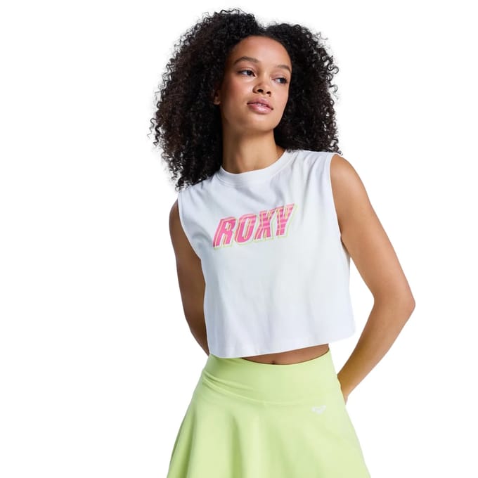 Roxy Essential Energy Boxy Top Zonder Mouwen Wit L Vrouw
