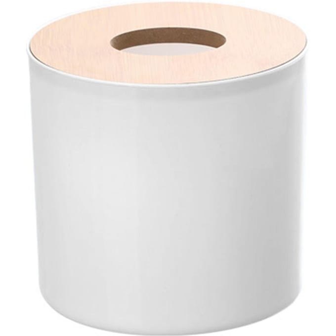 Rol Tissuebox Houder Innovatief Modern Beknopt Grote Ruimte Ronde Tissue Toiletpapier Dispenser wit