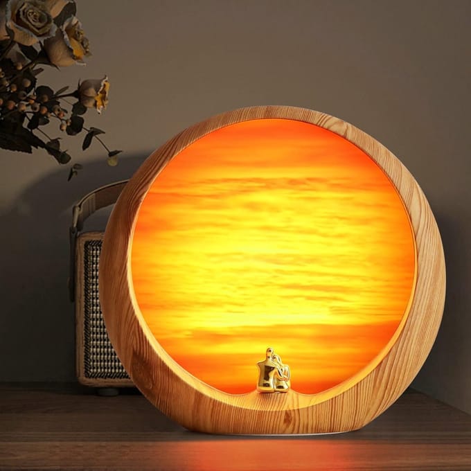 MMP® Sunset Lamp - Sfeerverlichting - TikTok Lamp - 8x19x20cm - Bruin
