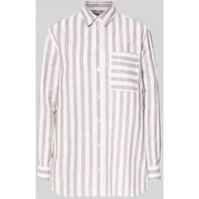 Linnen blouse met borstzak model 'LULULO'