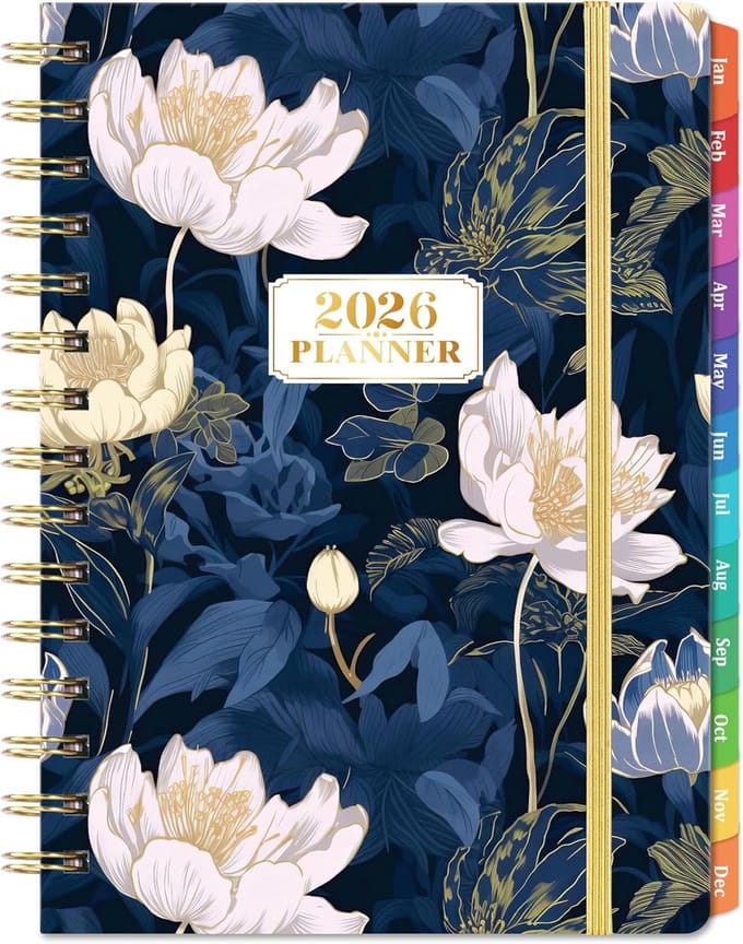Week- en Maandplanner 2025: Jaaroverzicht Januari t/m December, Compact Formaat met Tabs en Dik Papier