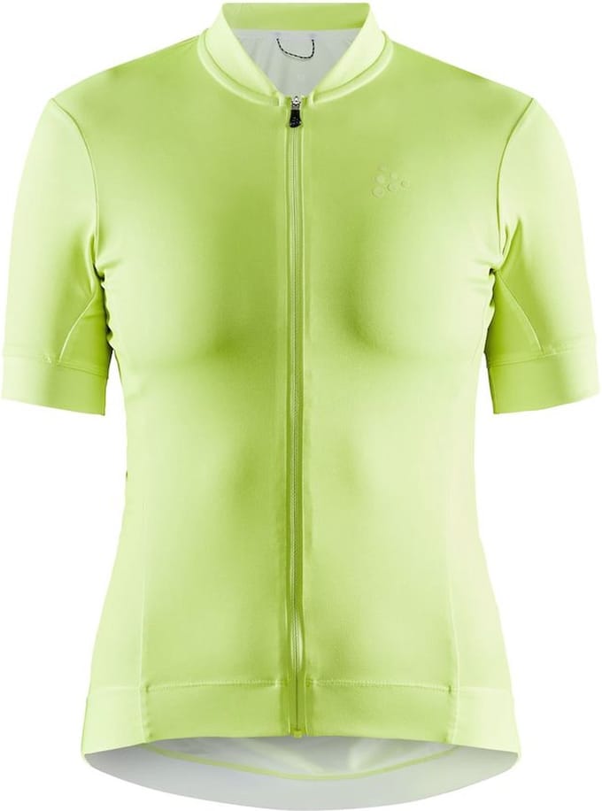 Craft Fietsshirt Korte Mouwen Dames Lime - ESSENCE JERSEY W SNAP - L