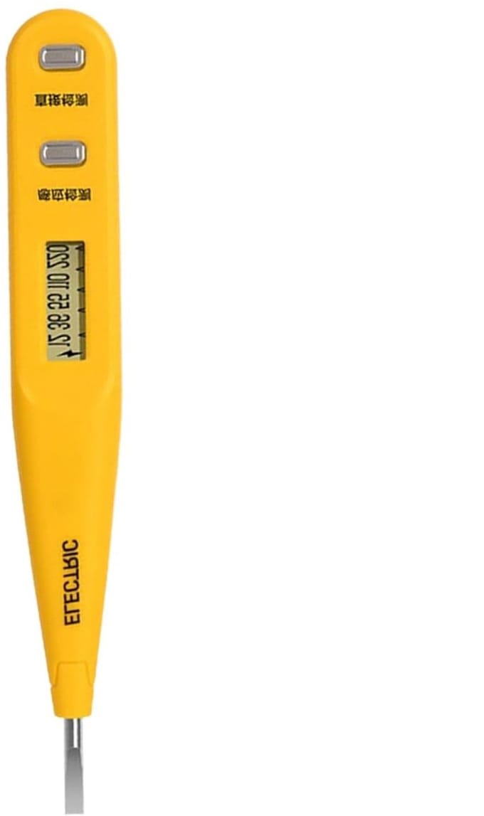 Spanningstester Schroevendraaier - Stroomtester Pen - Elektrische Tests Uitvoeren - Digitale Display Aflezing - 13 cm - null