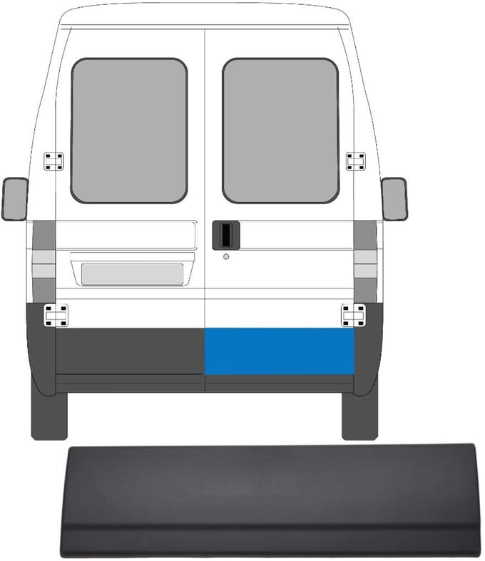 Sierlijst achterdeur voor Citroen Jumper 2002-2006 / Rechts