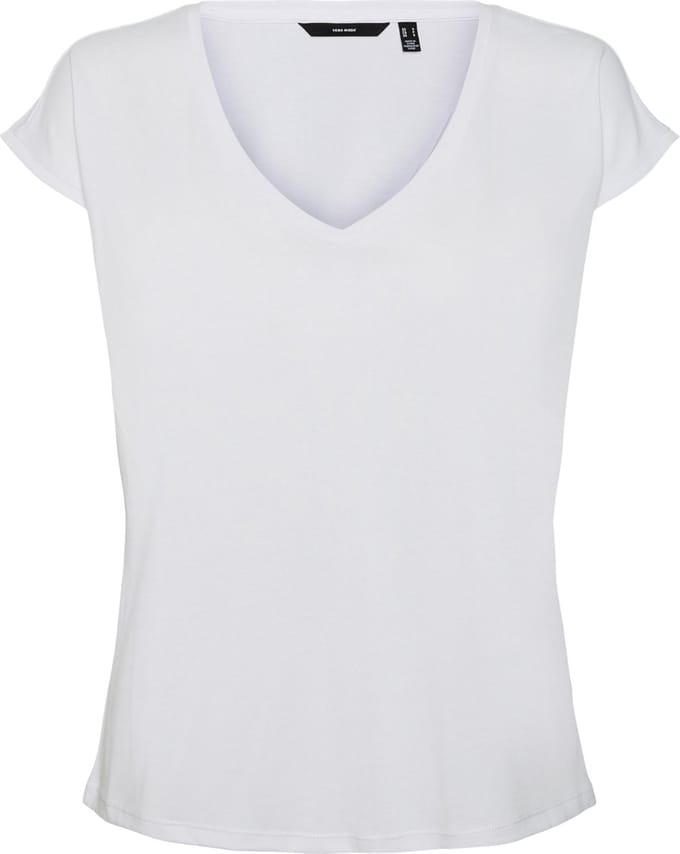 VERO MODA VMFILLI SS V-NECK TEE GA  Dames T-Shirt - Maat M