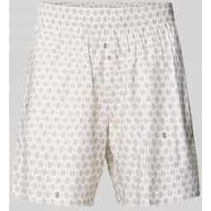 regular fit short van mix van katoen en viscose model 'Aop Short Tenniscourt'