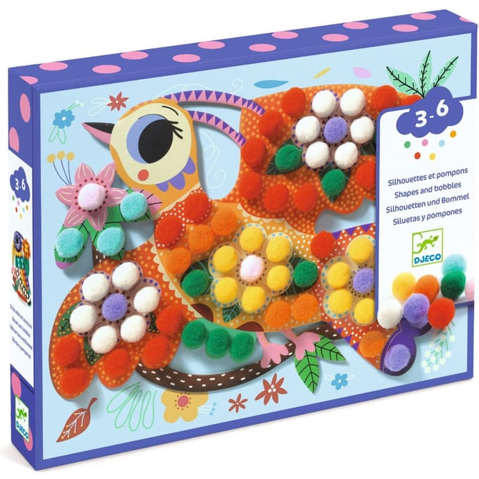 DJECO knutselen met pompoms kleurenfestijn 3 jr+