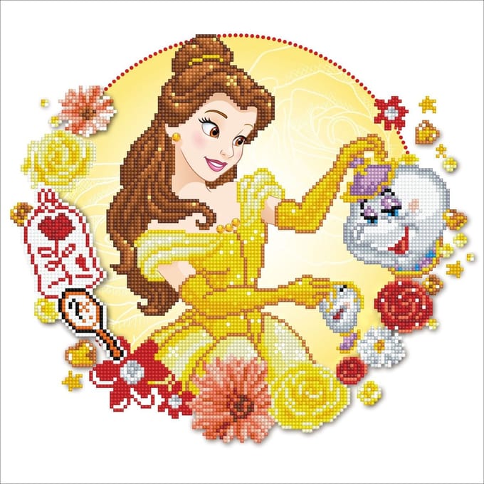 DIAMOND DOTZ Belle's Wereld - Diamond Painting - 40x40 cm