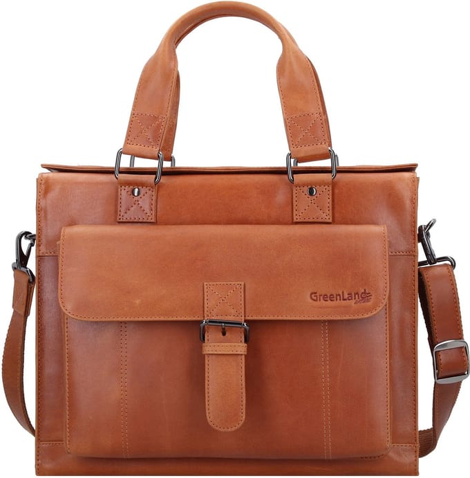Greenland Nature Aktentas Leder 38 cm - cm ( Zoll) - hellbraun