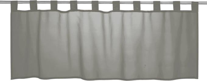 Elbersdrucke Bistro Gordijn Basic 48x140 cm grijs transparant