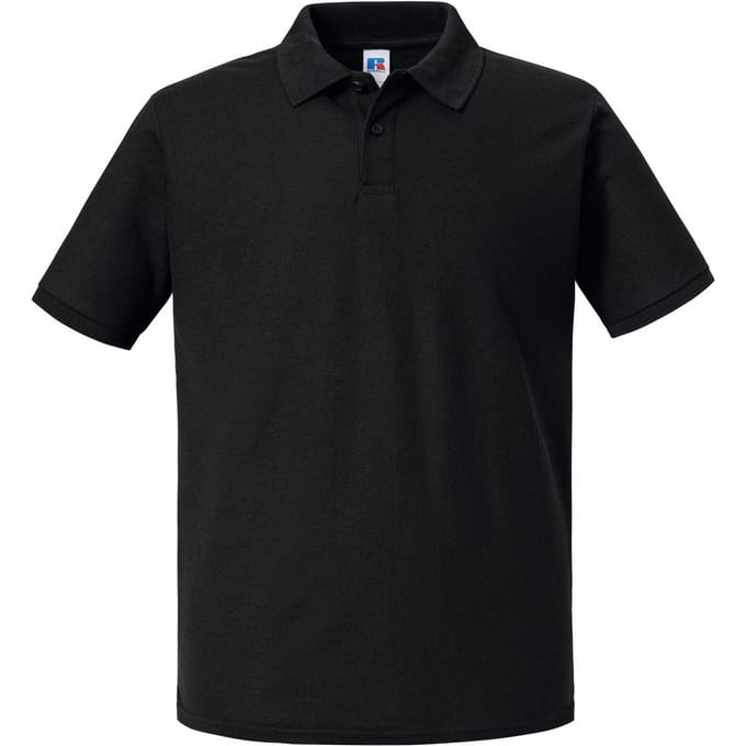 Russell Heren Authentiek Piqué Poloshirt (Zwart)