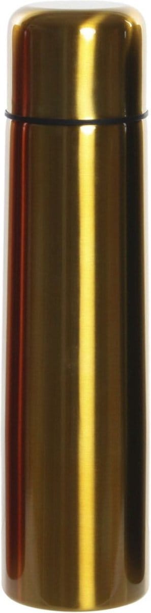 RVS thermosfles/isoleerfles goud met drukdop 920 ml - Dubbelwandig