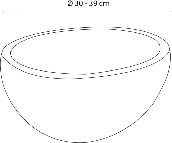 Differnz Nusa waskom - riviersteen - Ã˜ 30-39 cm