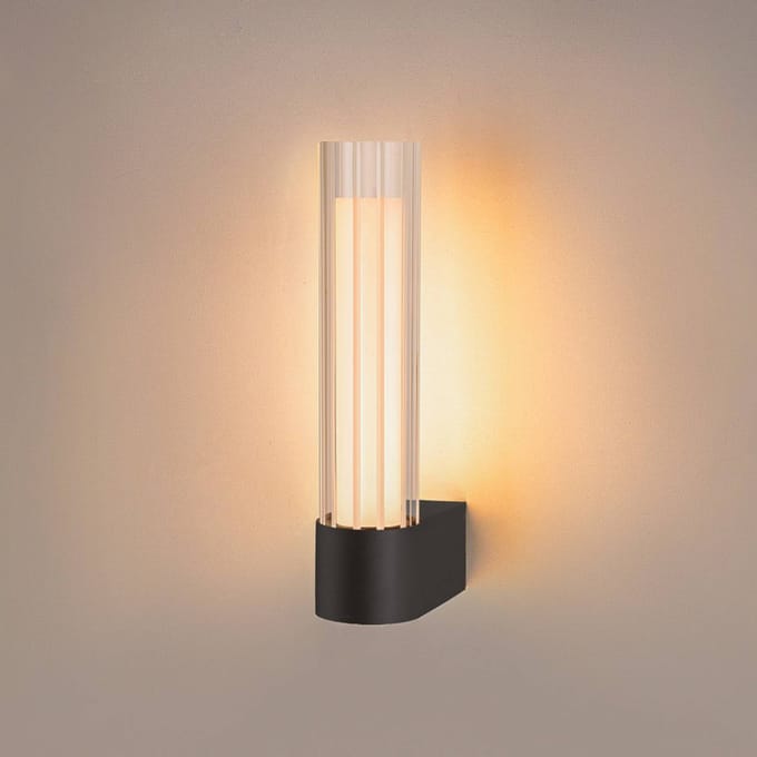 SLV LED badkamer wandlamp Lygant single, zwart, aluminium