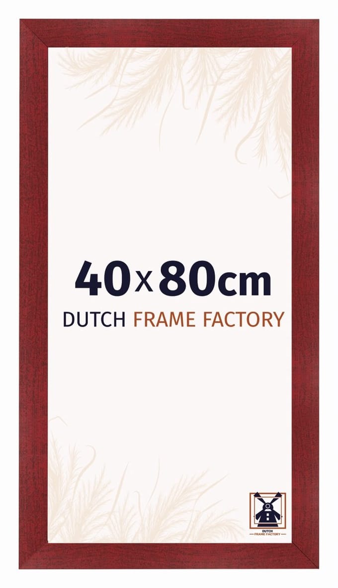 Fotolijst 40x80 cm - MDF - Wijnrood Geveegd - Praag