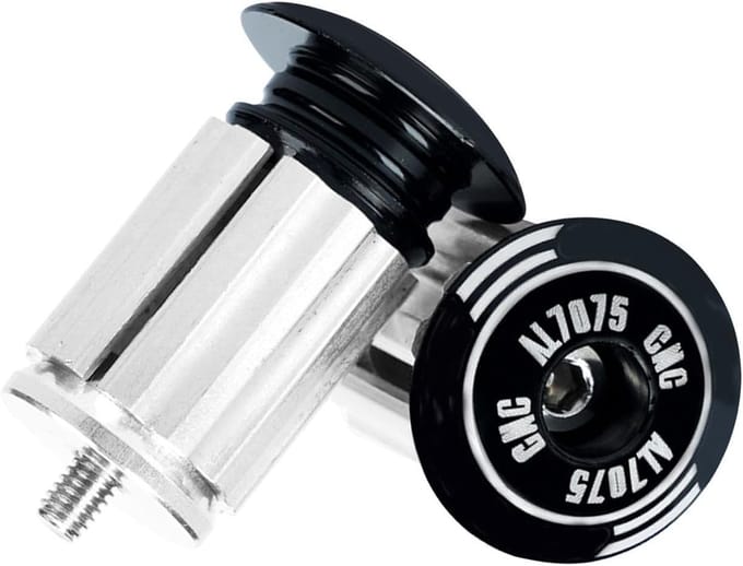 Stuureindkappen - Handgreep pluggen - Fietsen verbeteren - Aluminium legering - 23x32 cm - Zwart
