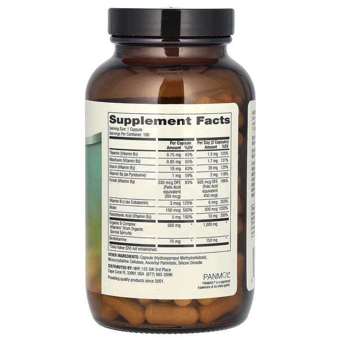 Dr. Mercola - Vitamin B Complex with Benfotiamine - 180 capsules