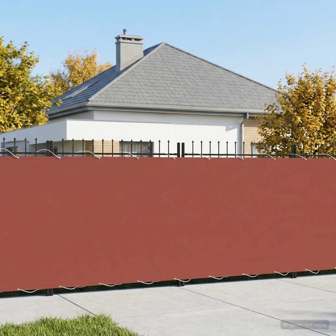 vidaXL - Balkon - Privacy - Scherm - 200 - x - 400 - cm - Polyester - Terracotta