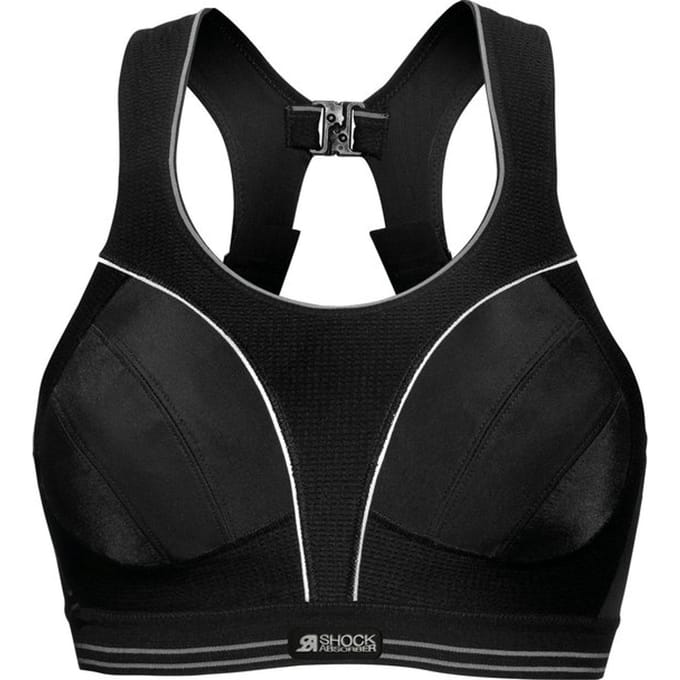 Shock Absorber Maat 75D Ultimate Run Sportbeha Dames - Zwart/Zilver