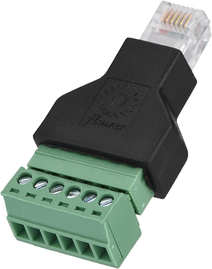 Ethernet Koppeling Adapter - RJ12 Splitter Schroef - Kabel Verbinden - Compact Slagvast Plastic