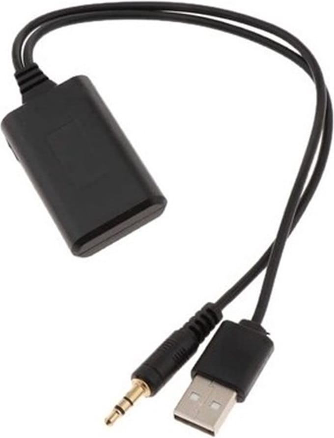 Streaming adapter - aux & usb naar bluetooth auto - autoradio - muziek - zwart