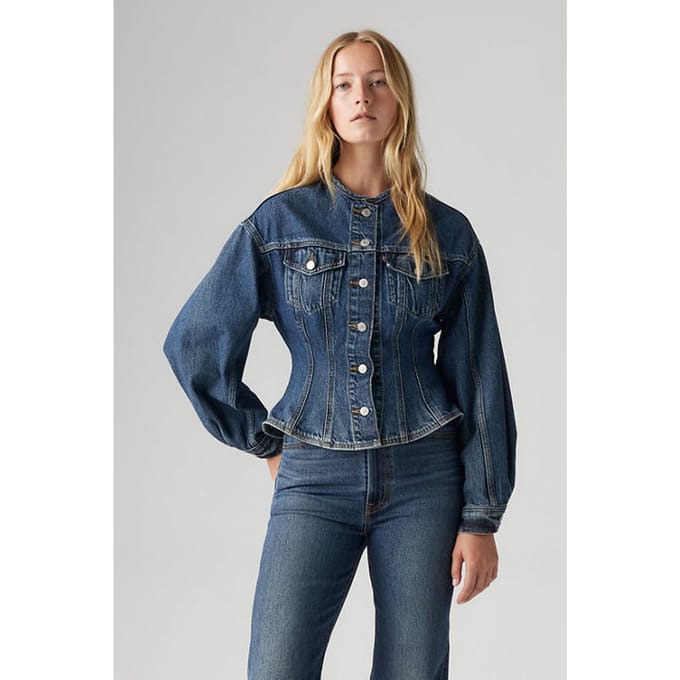 Levi's Sculpted Trucker Jacket Größe: M | Jeansjacken Outlet | Damen