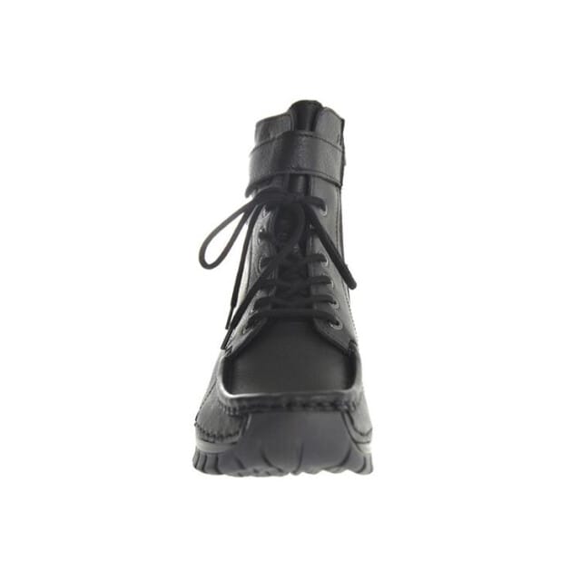 Wolky Hoge veterschoenen Reach zwart leer